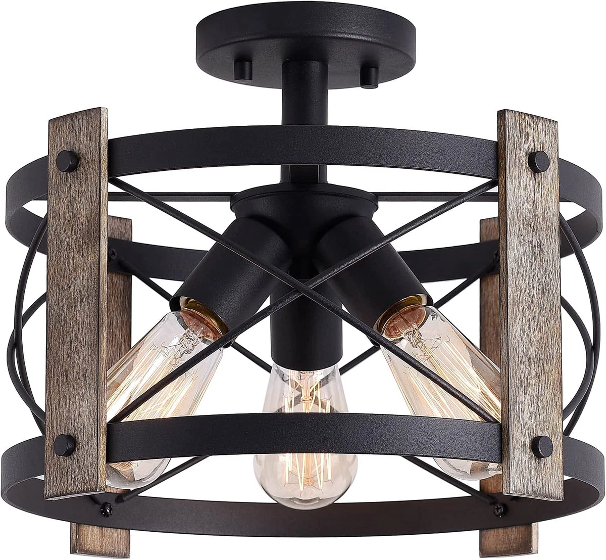 Flush mount ceiling light black finish deals