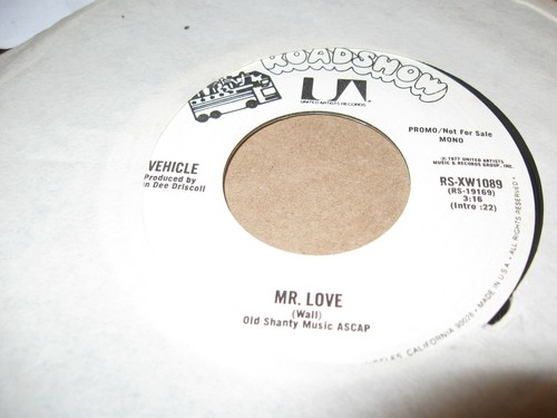 VEHICLE Mr. Love ( stereo / mono) 45 ROADSHOW PROMO NM PLAY 1977 - Picture 2 of 2