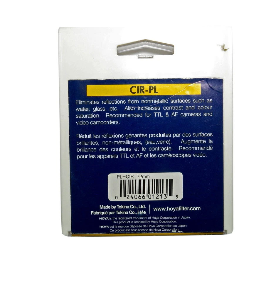 Hoya 72 mm Circular Polarizer Filter in Excellent Condition - Image 3 of 3