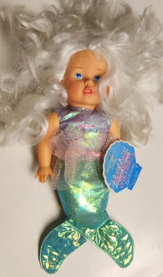 1996 Splish Splash Mermaid Doll Unimax Pink Shirt Teal Tail