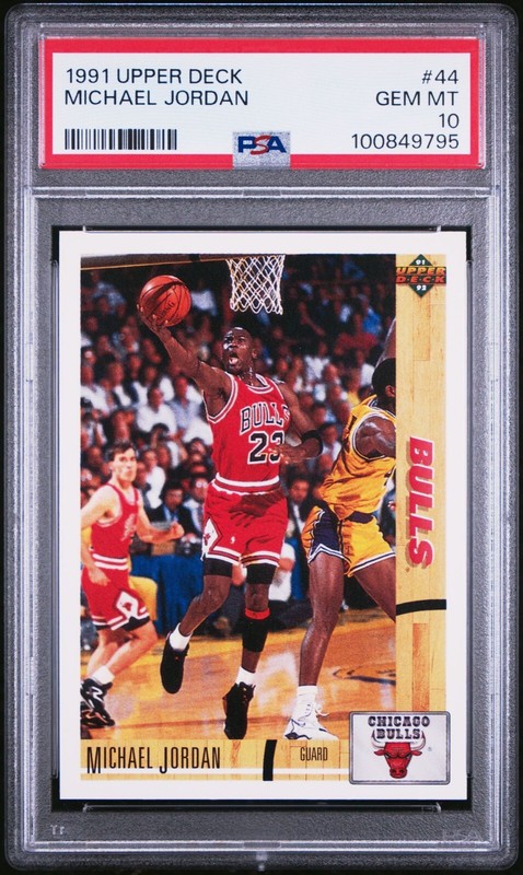 Michael Jordan 1991 Upper Deck Basketball Card #44 Graded PSA 10 GEM MINT 10 !!!