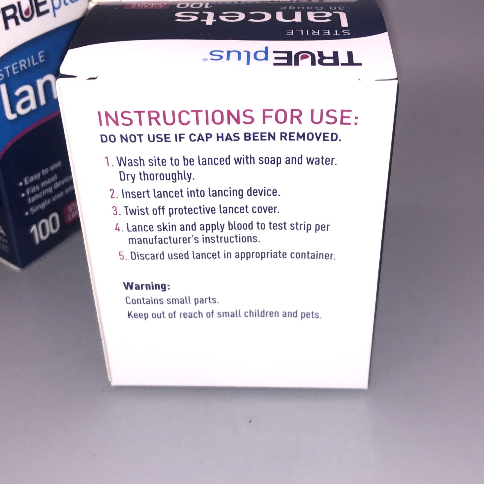 700 TRUE plus Diabetic Test Sterile Lancets 30 Gauge Fits Exp 2024