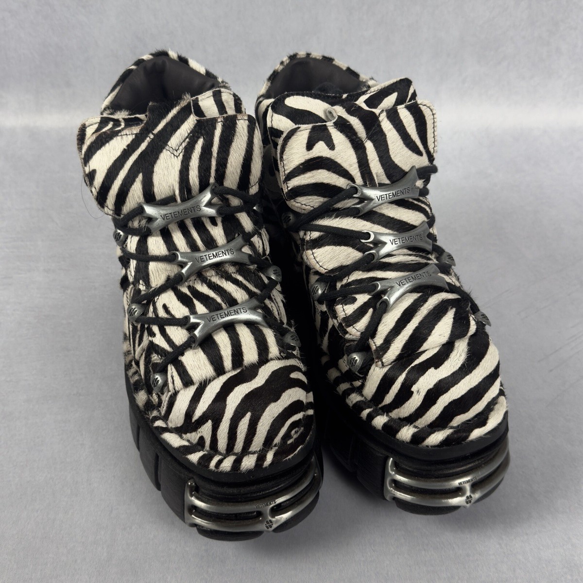 Vetements New Rock Zebra SS23 Platform Shoes | eBay