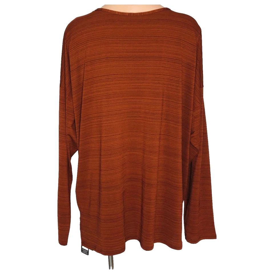 Running Bare Cosmic Top Size 20 Long Sleeve Relaxed Fit Toffee Brown Run Gym NWT - image 4 of 4