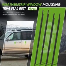 4x For Toyota Land Cruiser Lexus LX470 1998-2007 Weatherstrip Door Belt Moulding