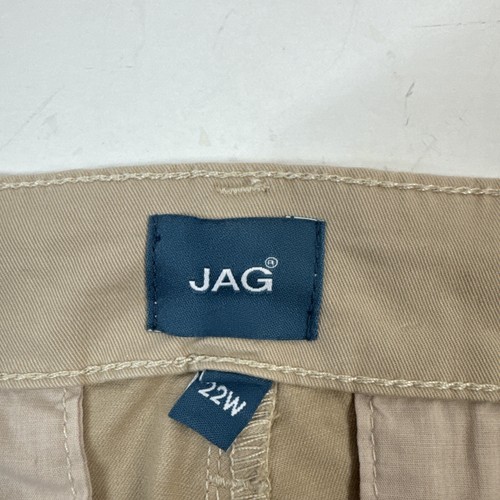 Jag Women's Chino Shorts Mid Rise Short 7" Inseam Khaki Zip Close Size 22W - Picture 5 of 5