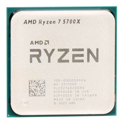 AMD Ryzen 7 5700X Vermeer 3.4GHz 8-Core AM4 Boxed Processor - No