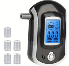 Mini Police Breathalyzer With LCD Display  30 Mouth Pcs