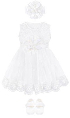 newborn white dress