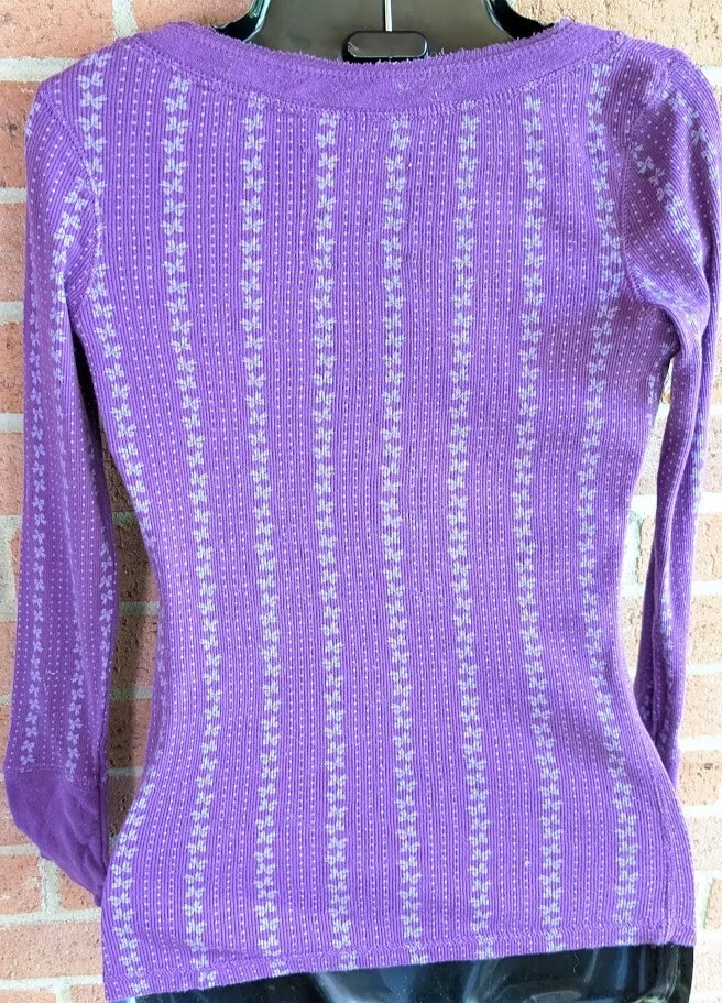 Top Energie Mujer Henley L Térmico Bella Cisne Hada Grunge Estilo Y2K Patrón de Lazo Foto 3 de 4