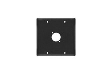 Wall Plate Black Double Gang with 1 D-Series Punch Outs for Connectors