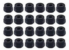 24 Pcs Fingerboard Locknuts Professional Self Lock Nuts with Nylons Insert Black