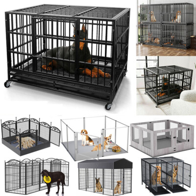Heavy Duty Dog Crate Dog Fence Playpen Indoor/Outdoor Use