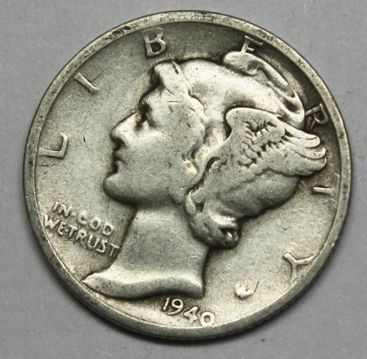 エリザベート  Whitever 1940-s Mercury Head Dime. Error Double Date. (Inventory F