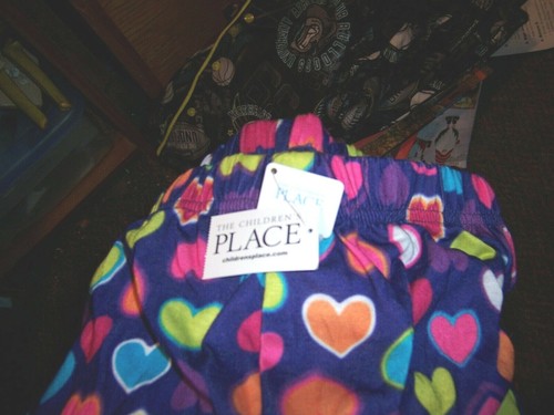 NWT PLACE Multi-color Hearts Polyester Pull on Sleep Pants - SIZE XL (14) - Picture 2 of 2