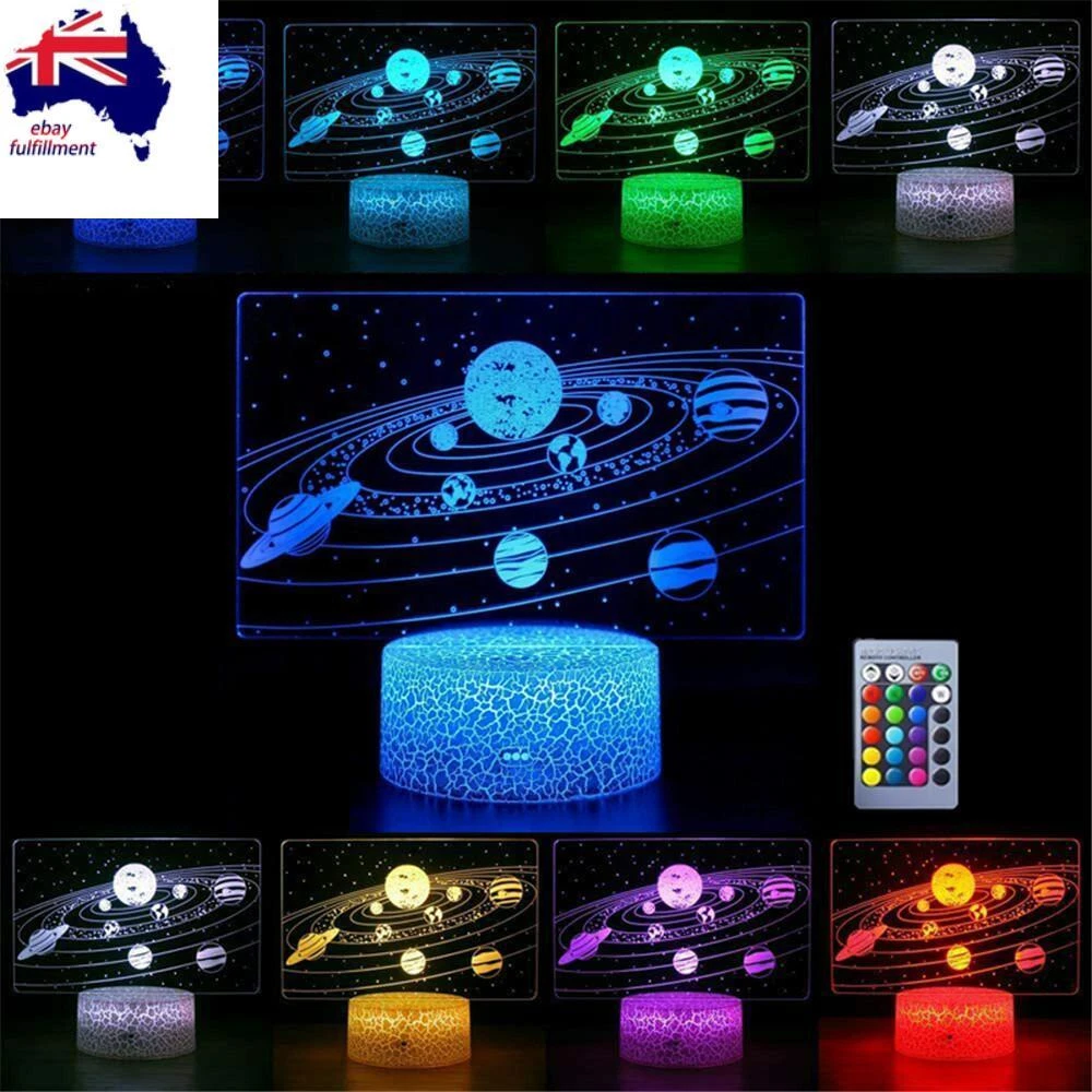 Magic 3D LED 7 Colors Changing USB Touch Table Lamp Home Bedroom
