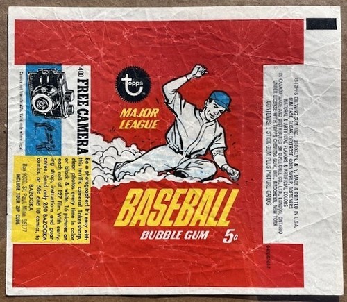 1967 Topps Baseball (Lote de 7) diferentes envolturas paquete de cera - Imagen 6 de 7