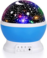 Luz nocturna para niños, proyector Nebula Star con rotación de 360 ​​grados