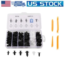 100pc Bumper Clips Auto Car Hole Plastic Rivets Fastener Fender Push Pin for Car