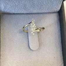 2 Ct Round Cut Lab Created Diamond Wedding Band Ring 14K Yellow Gold Plated