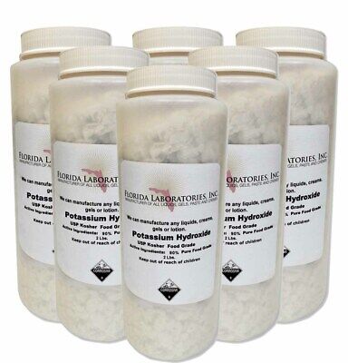 Potassium Hydroxide (KOH),90% pure, Caustic Potash, Organic Soap making 2  Lbs (Pounds)