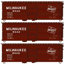 Accurail H.O. Scale 3984 Milwaukee Road 40' Rib-Side Steel Boxcar 31217
