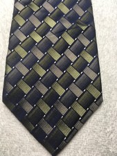 GEOFFREY BEENE MENS TIE BLUE GREEN BEIGE 3.5 X 61