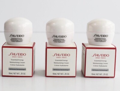 Lof of 3 Shiseido Essential Energy Moisturizing Cream 0.35oz / 10ml Each 