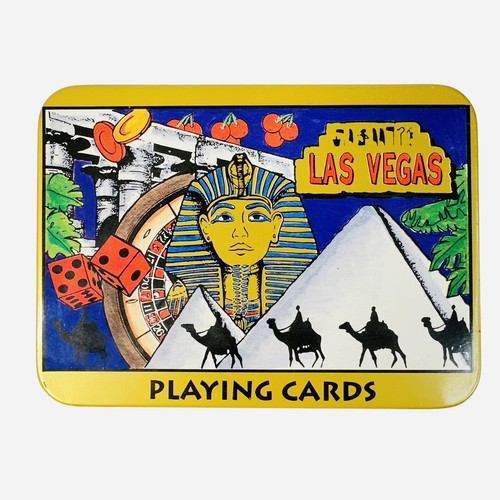 Las Vegas Playing Cards Sands Circus Collectible Vintage Retro Decks in Tin Can