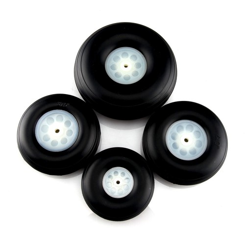 1 pair of 3.75" /95.3mm RC Airplane PU wheel with Plastic Hub(D95.25x H34x5mm) - Picture 5 of 12