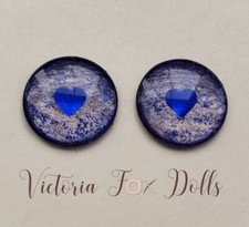 Blythe Doll Metallic Eyechips Purple Glitter Eye Chips 14mm Custom Furby Bjd