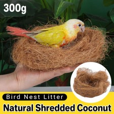300g Coconut Bird Nest Woven Straw Nest Natural Breeding House Cage Decor AU