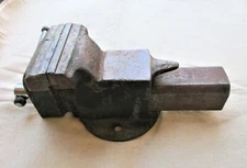 Vintage 4"x4.5" Unbranded Bench Vise/Anvil Vise Fixed/Stationary 15 Lbs. Ref. #6