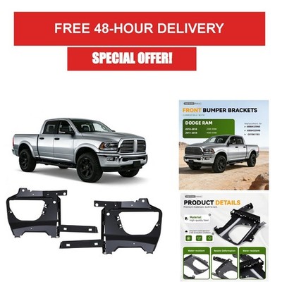 ALMULOO Front Bumper Brackets for 2010-2018 Dodge Ram 2500 3500