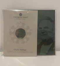 2021 Charles Babbage 50p Fifty Pence Coin Royal Mint Pack Sealed
