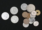 (1) 1964 and (2) 1965  Kennedy Half Dollars  Circulated Plus Foreign Coins Lot