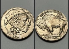 1937 HOBO NICKEL COIN WANDERER BUM HOMELESS BUFFALO GIFT FREE SHIPPING