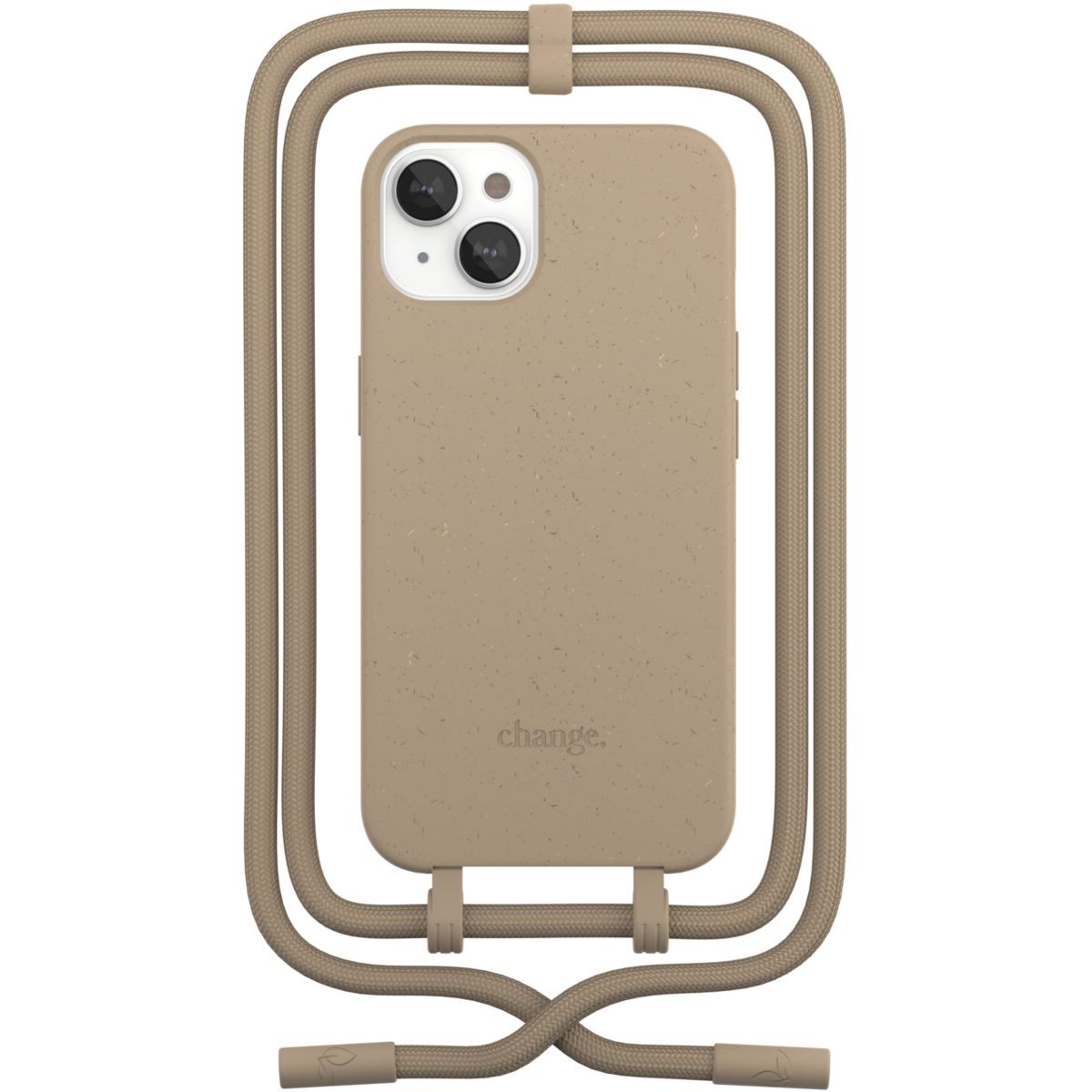 iPhone 13 mini Tour de cou gris - Étui avec cordon Woodcessories
