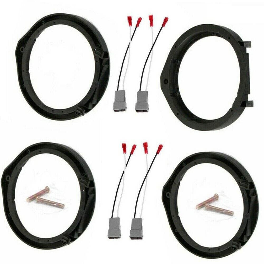 TEAMWILL 2 Pairs Car Speaker Adapter Board+Wiring Harness Co
