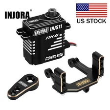 US.INJORA INJS11 Servo with Brass Servo Mount & Horn for 1/18 Redcat Ascent-18
