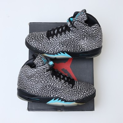 Nike Air Jordan AJ5 Retro 3LAB5 - Cement/Blue-Black 599581 007 Size 11 PROMO
