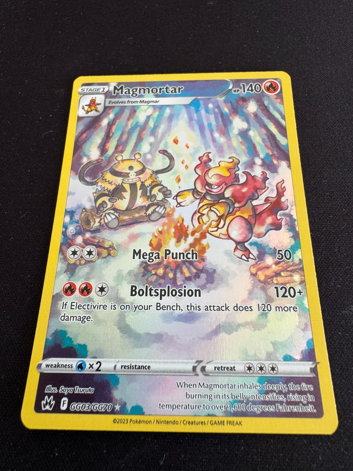 Magmortar Rare Holo Galarian Gallery - POKEMON CARD CROWN ZENITH - GG03/GG70 NM