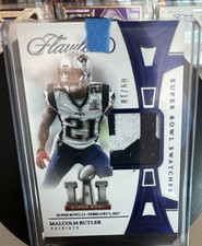 Panini Flawless 2025 Malcolm Butler #SBS-MBK Super Bowl Swatches /10 Patriots