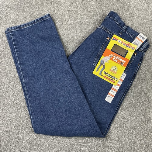 Wrangler Pro Rodeo Competition Jeans Mens 40x32 Cowboy Cut Denim 13MWZ Blue NWT