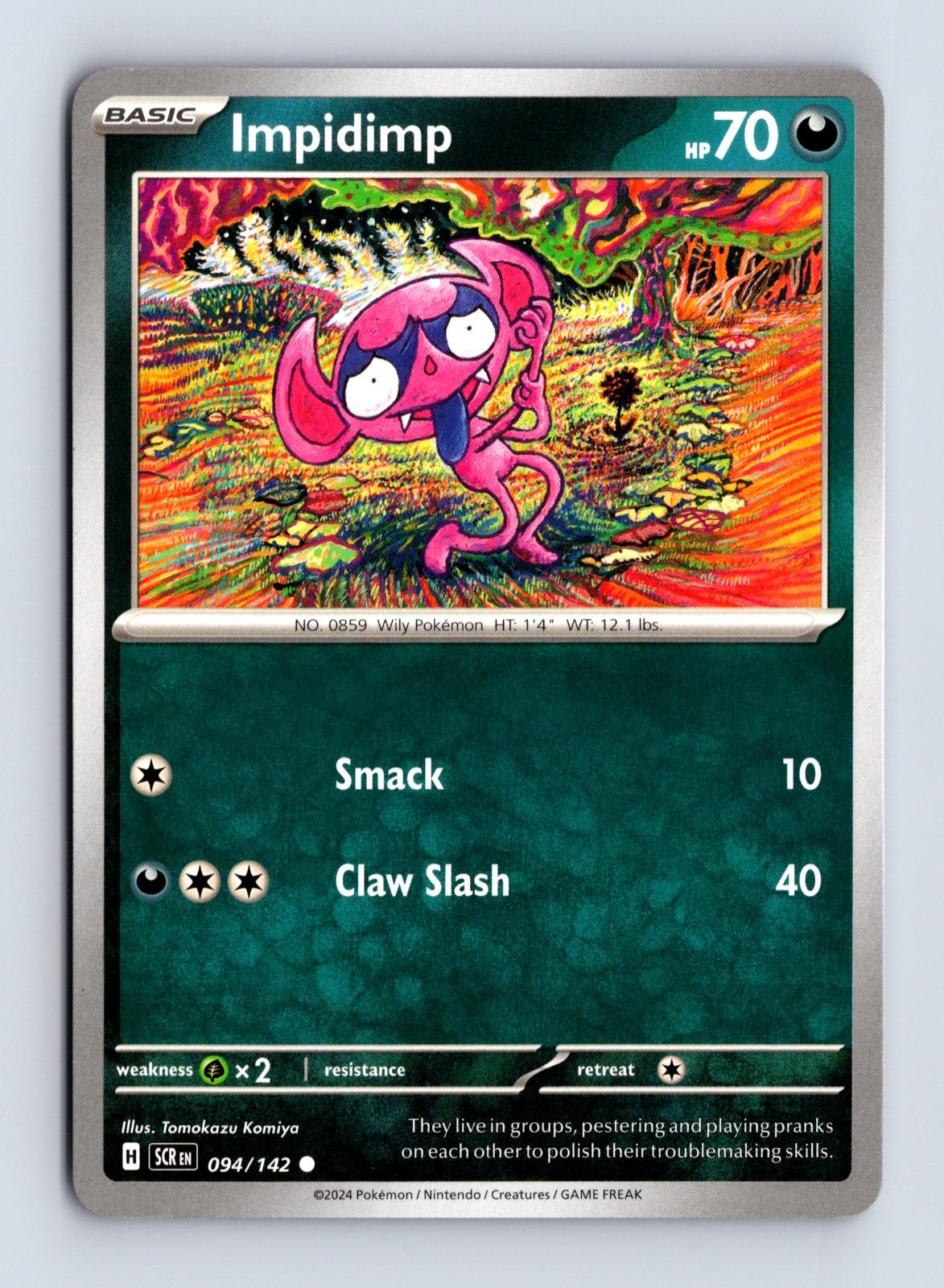Impidimp 094/142 Near Mint Common Stellar Crown Pokemon