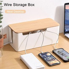 Large Wire Cord Storage Box Cable Tidy Management Socket Organizer Keeper Box UK