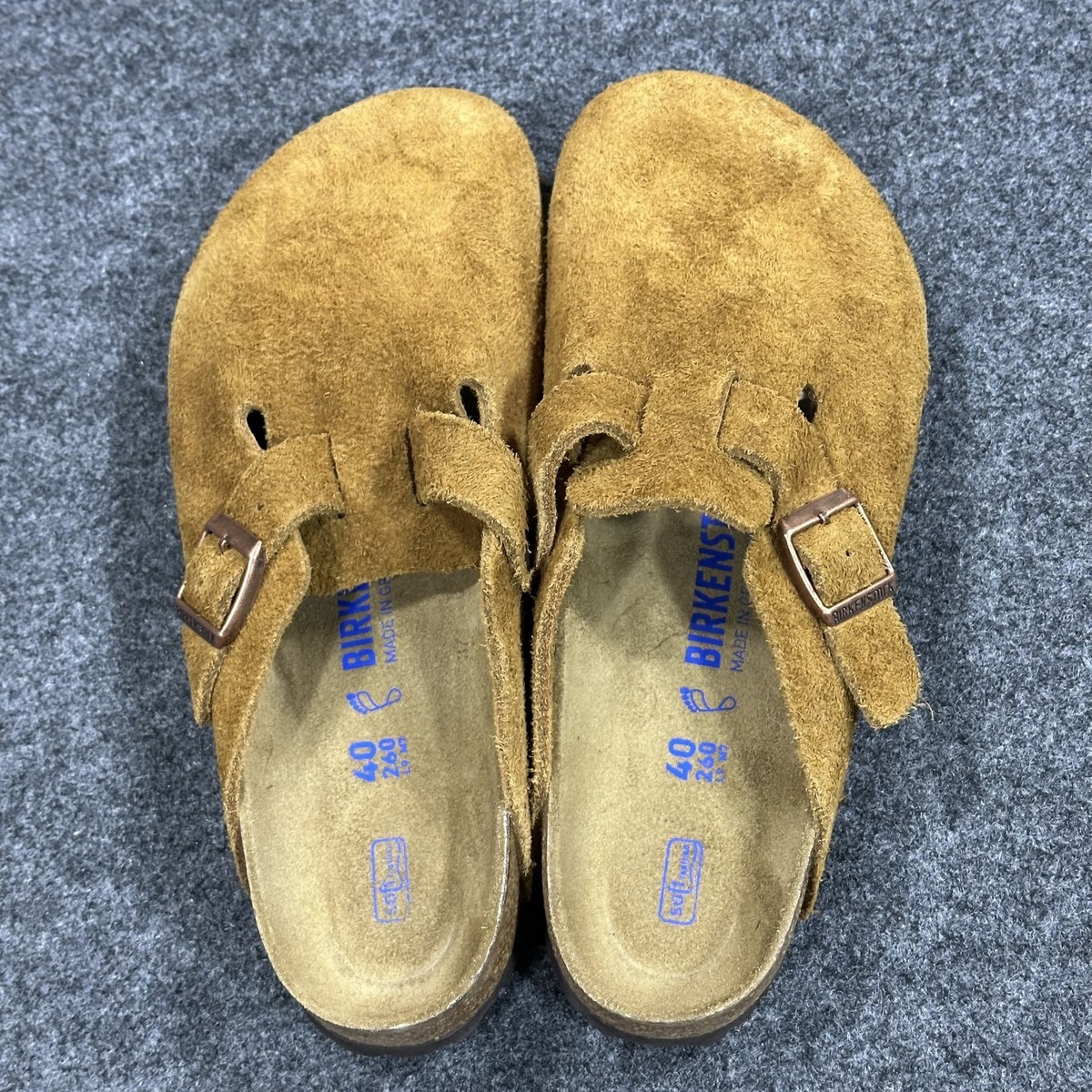 BIRKENSTOCK Boston ボストン　UK7 40 Birkenstock Boston BS EU 40 Womens 9 Mens 7 Suede Leather