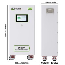 48V 314Ah LiFePO4 Batterie bluetooth 16kWh Solar Standspeicher Batteriespeicher