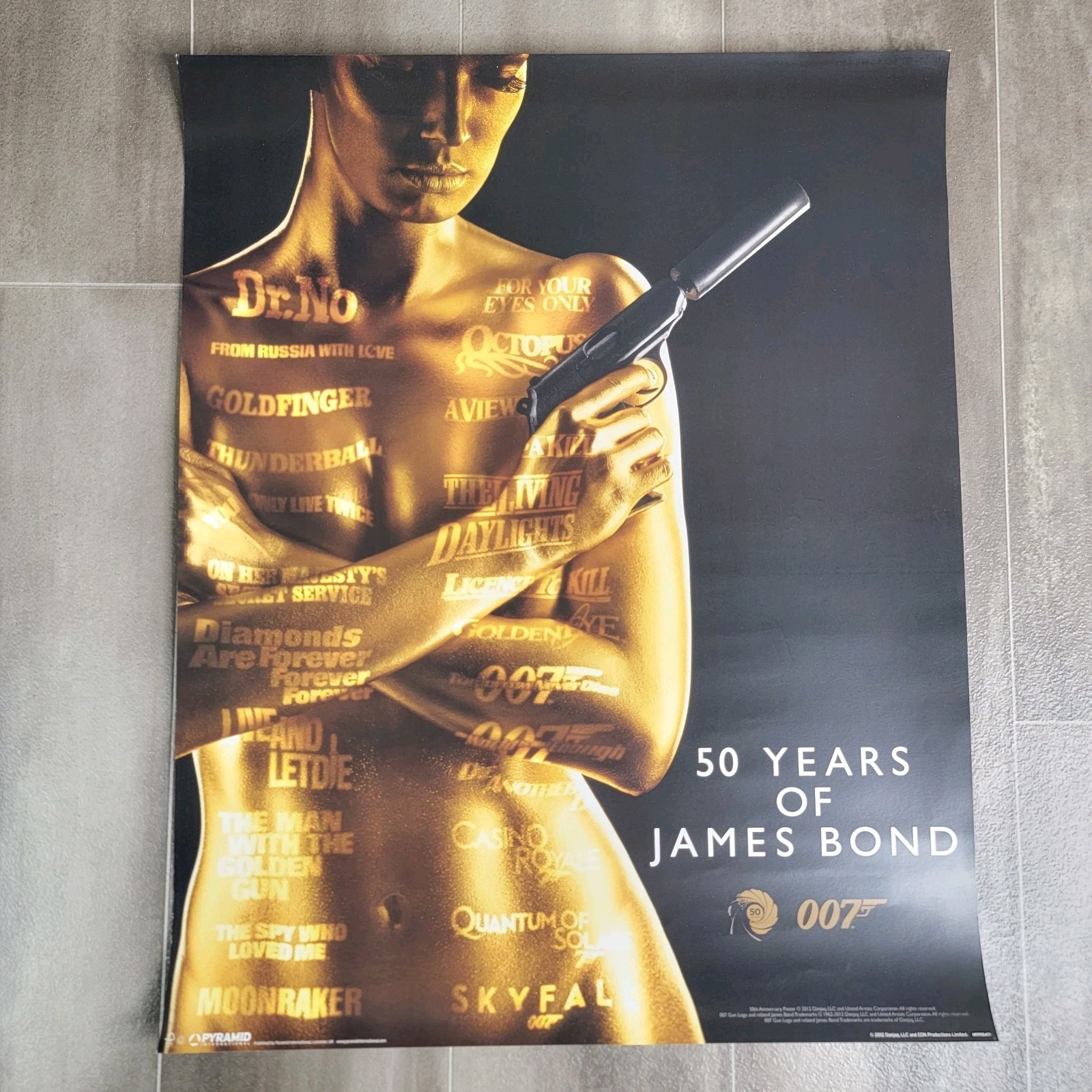 50 Years of James Bond 007 Comic-Con Promo 16x20 Movie Poster SDCC 2012 ...