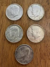 Kennedy Half Dollars (5) 1967-69, 40% Silver